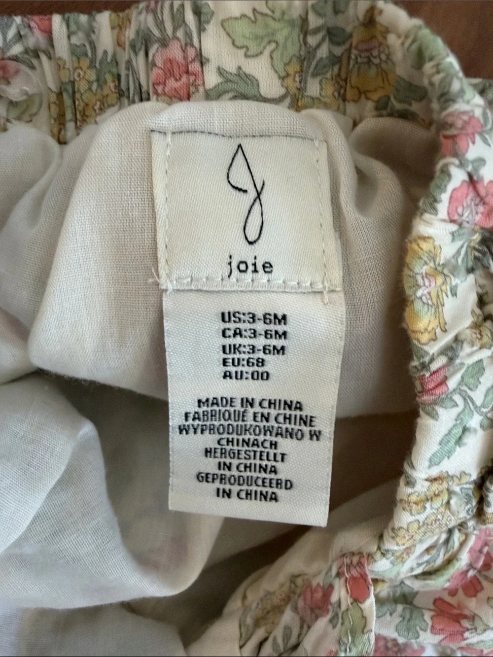 Joie Floral Halter One-Piece Bodysuit in Cream, Pink & Yellow